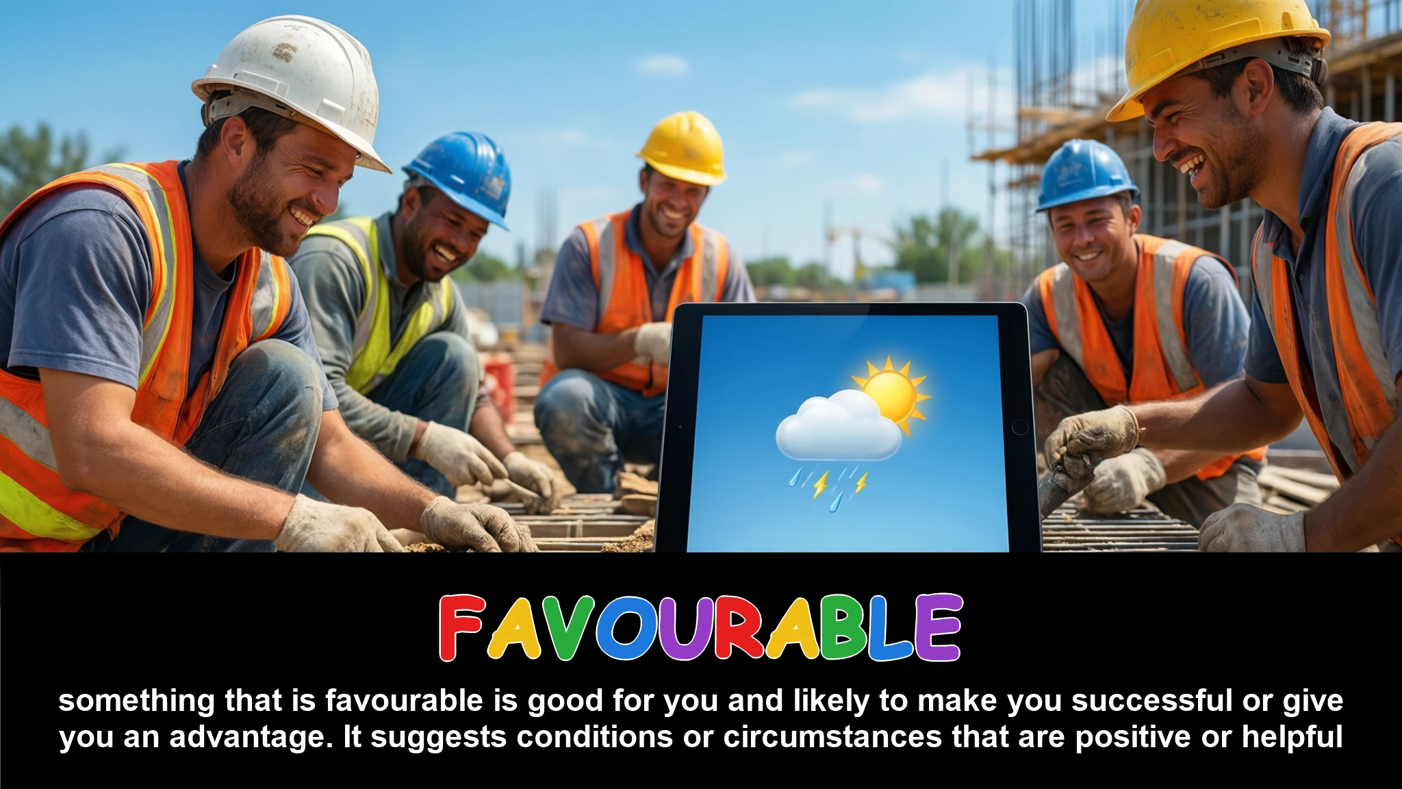 English Illustration for favourable
